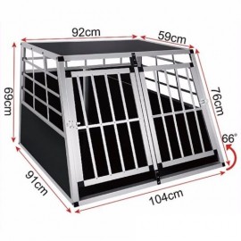 Přepravní, transportní box/klec pro psa, 104 cm, 2x šikmý 76" s přepážkou.