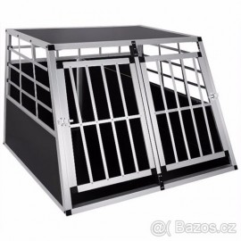 Přepravní, transportní box/klec pro psa, 104 cm, 2x šikmý 76" s přepážkou.