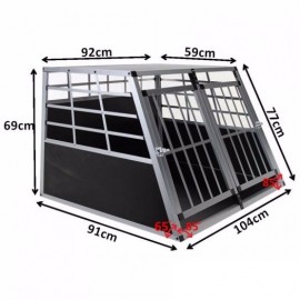 Přepravní, transportní box/klec pro psa, 104 cm, 2x šikmý 76" s přepážkou.